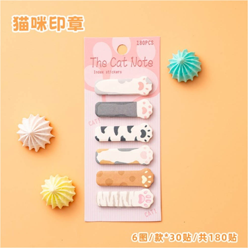 Закладки-стикеры для заметок лапки