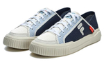 FILA FUSION Fila tide brand Wallride DX non-slip wear-resistant low-top canvas shoes men's white and blue