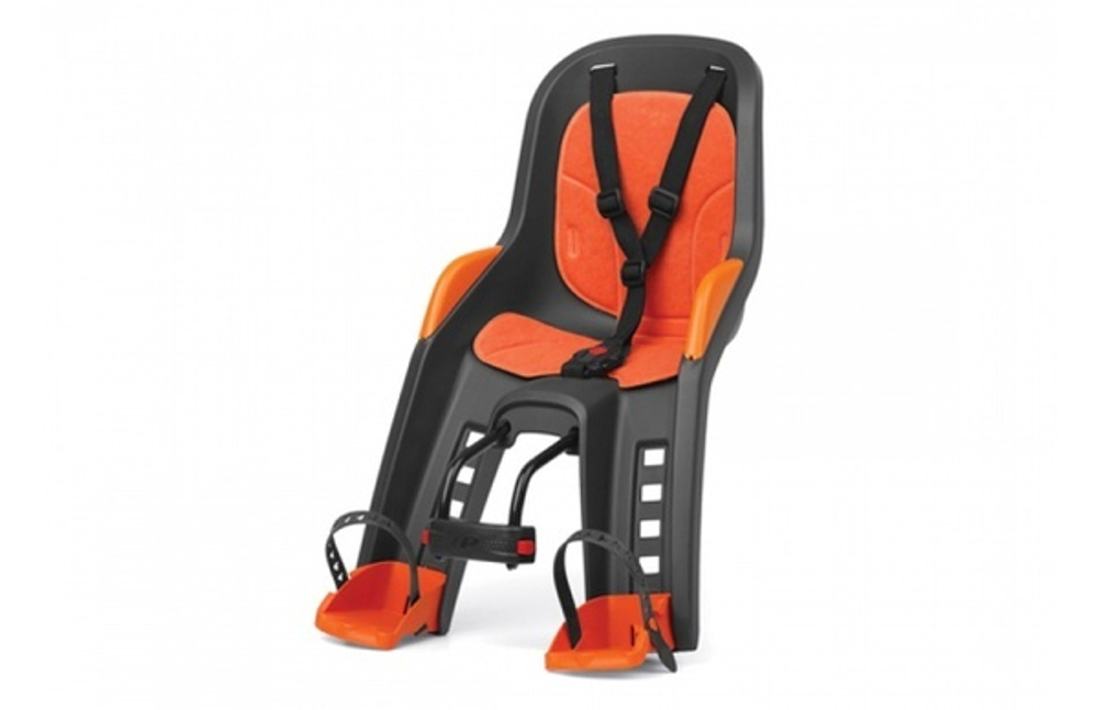 Кресло детское Polisport BUBBLY MAXI FF Rear Grey/Orange крепление на подсидельную трубу, без упак.