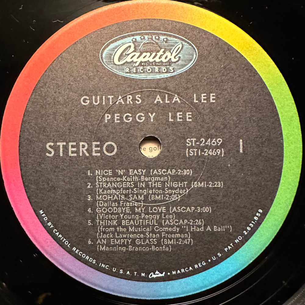 Peggy Lee - Guitars Ala Lee (США 1966г.)