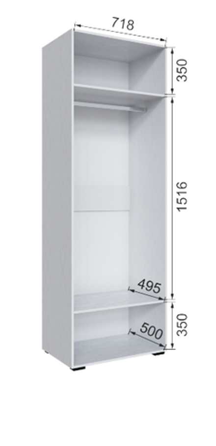 Шкаф с зеркалом Бруклин 75Ш