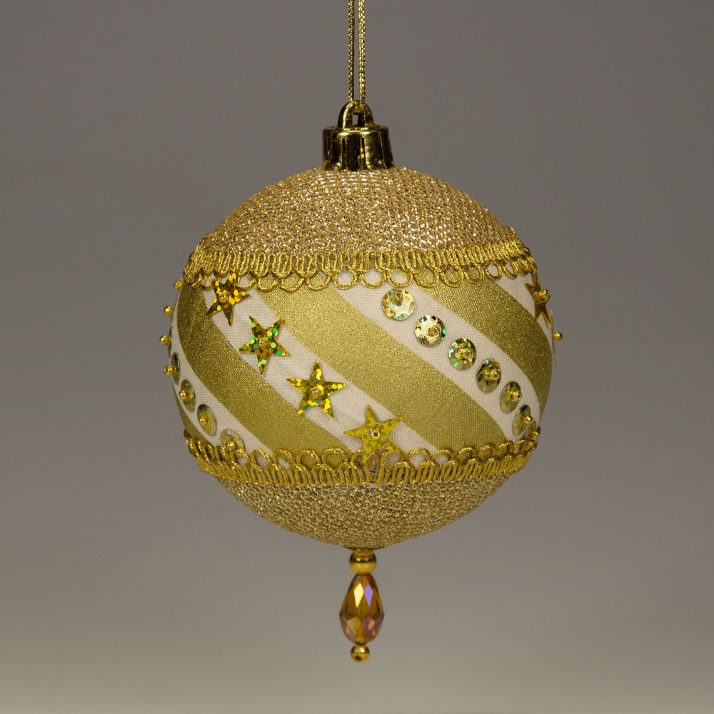 Бисерная ёлочная игрушка Шар