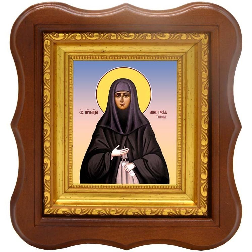 Анастасия Титова преподобномученица послушница. Икона на холсте.