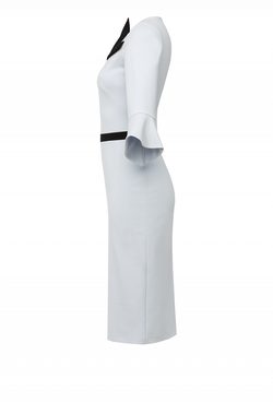 Платье футляр с контрастным притачным поясом 19 -19FW