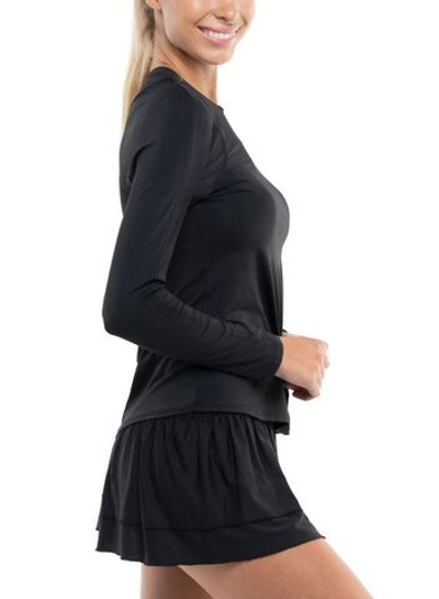 Женская теннисная футболка (dł. Рукава) Lucky in Love Luv Breeze L/S Crew Women - black