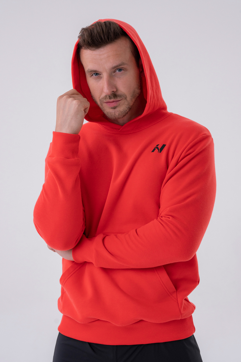 Мужская толстовка Nebbia Pull-over Hoodie with a Pouch Pocket 331 Red
