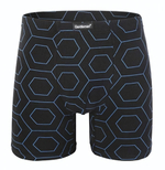 Удлиненные мужские трусы-боксеры из хлопкового материала (Размер: L) (Цвет: черный)