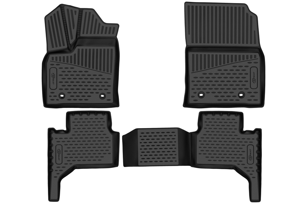 Коврики в салон для TOYOTA Land Cruiser (300 Series) 2021-, Внед, 5 мест, 4шт. (Повышенная устойчивость, повышенная износостойкость) арт.FORMAT.3DA66914210K