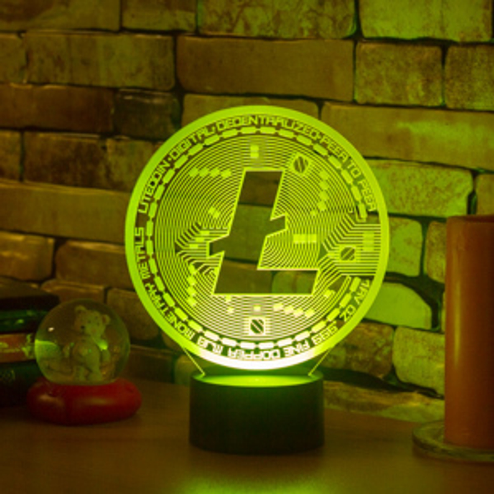 3Д-светильник "LiteCoin" (Лайткоин)