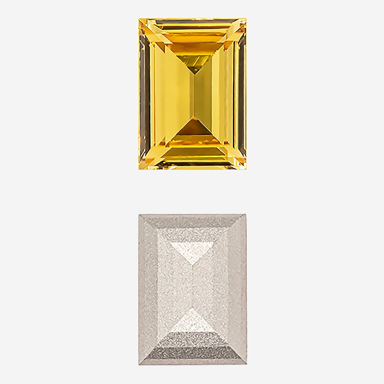 Кристалл Прямоугольник (Step Cut Fancy Stone), оттенок "Светлый Топаз"/"Light Topaz", 14*10мм