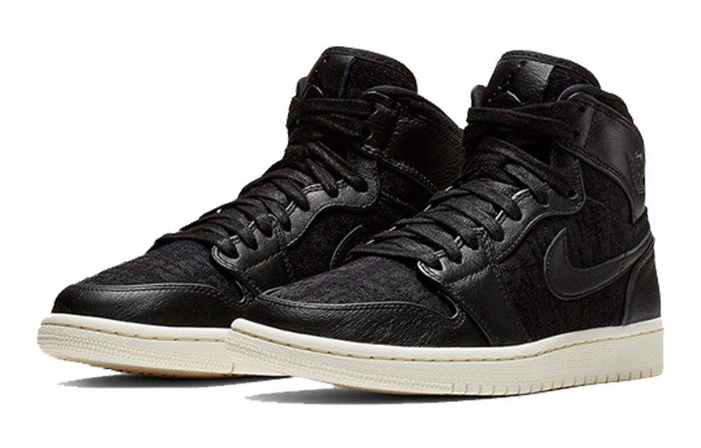 Кроссовки Jordan Air Jordan 1 Retro High Black Sail (Женская размерная сетка)