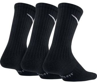 Теннисные носки Nike Youth Performance Cushioned Crew 3P - black