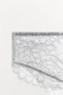 ZARA КРУЖЕВНЫЕ ТРУСЫ, ГОЛУБОЙ