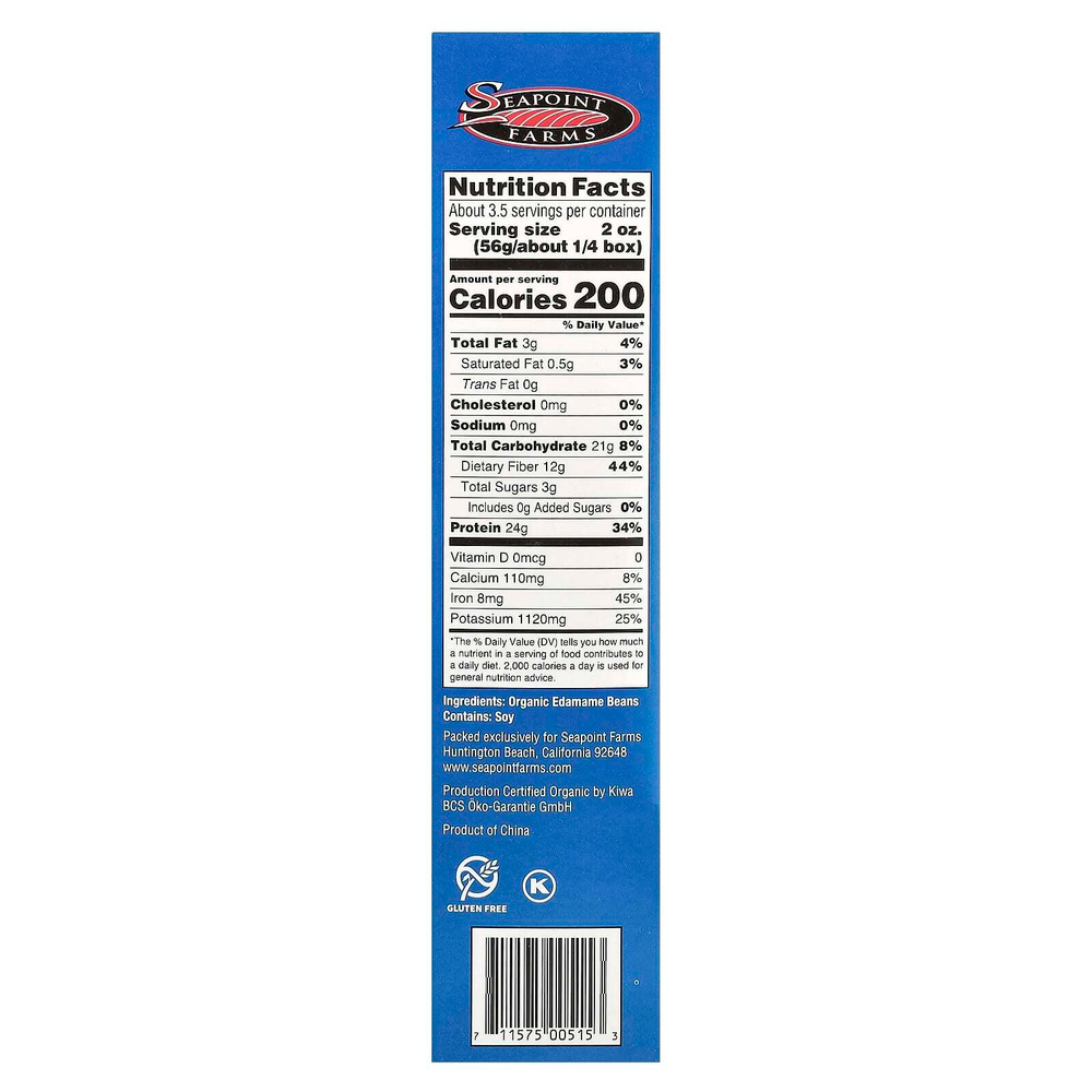 Seapoint Farms, Органические спагетти из эдамаме, 200 г (7,05 унции)