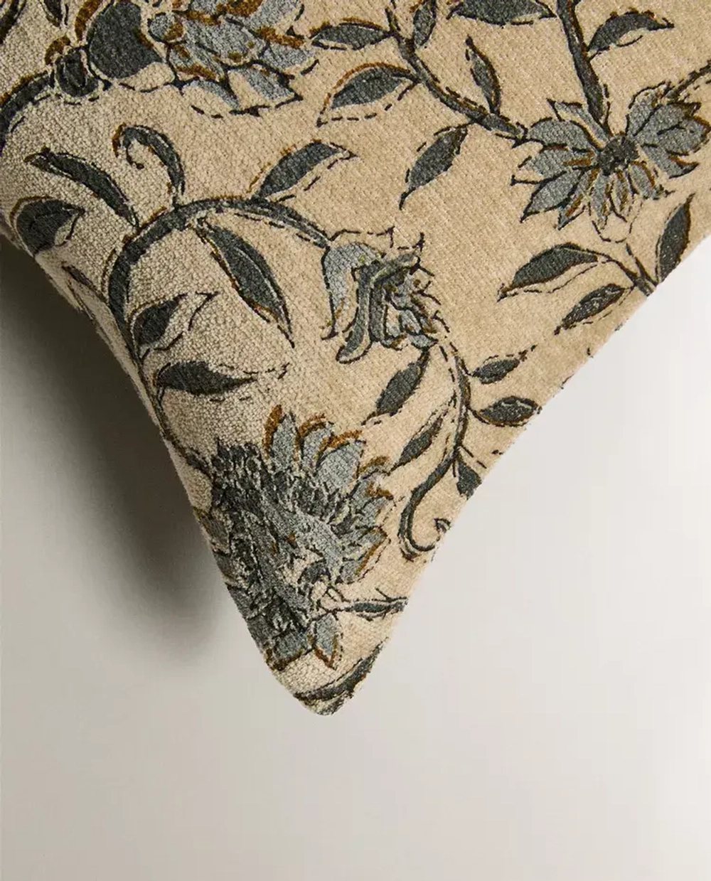 ZARA HOME НАВОЛОЧКА ДЛЯ ДЕКОРАТИВНОЙ ПОДУШКИ ИЗ СИНЕЛИ, СИНИЙ