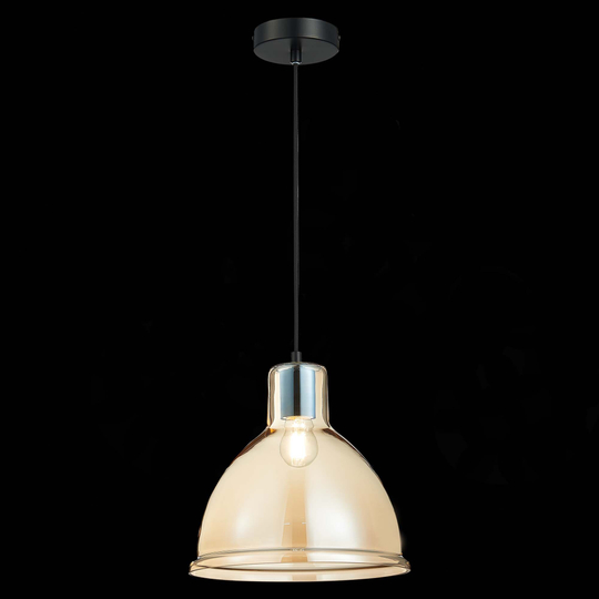 SLE114723-01 Подвес Черный/Янтарный E27 1*60W