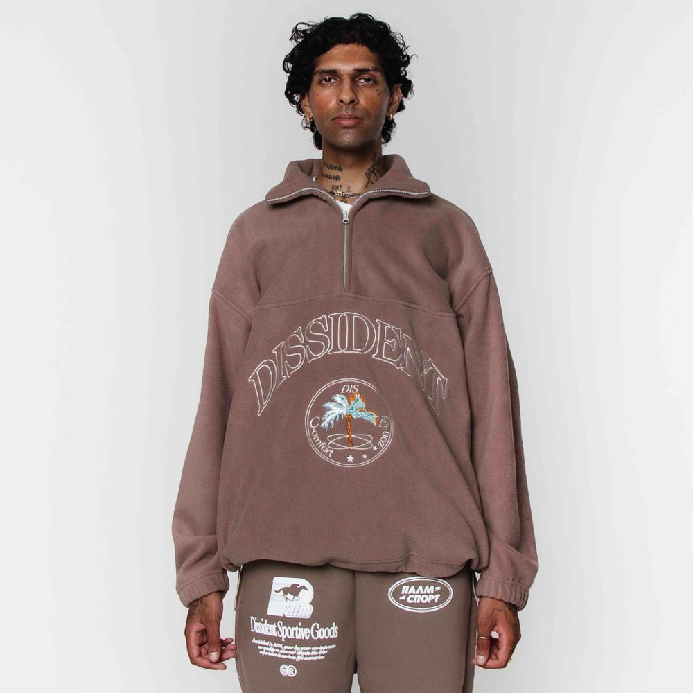 Толстовка Dissident флисовая DZ AW24 коричневая