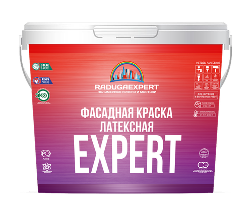 Краска фасадная латексная краска Expert, 15 кг.