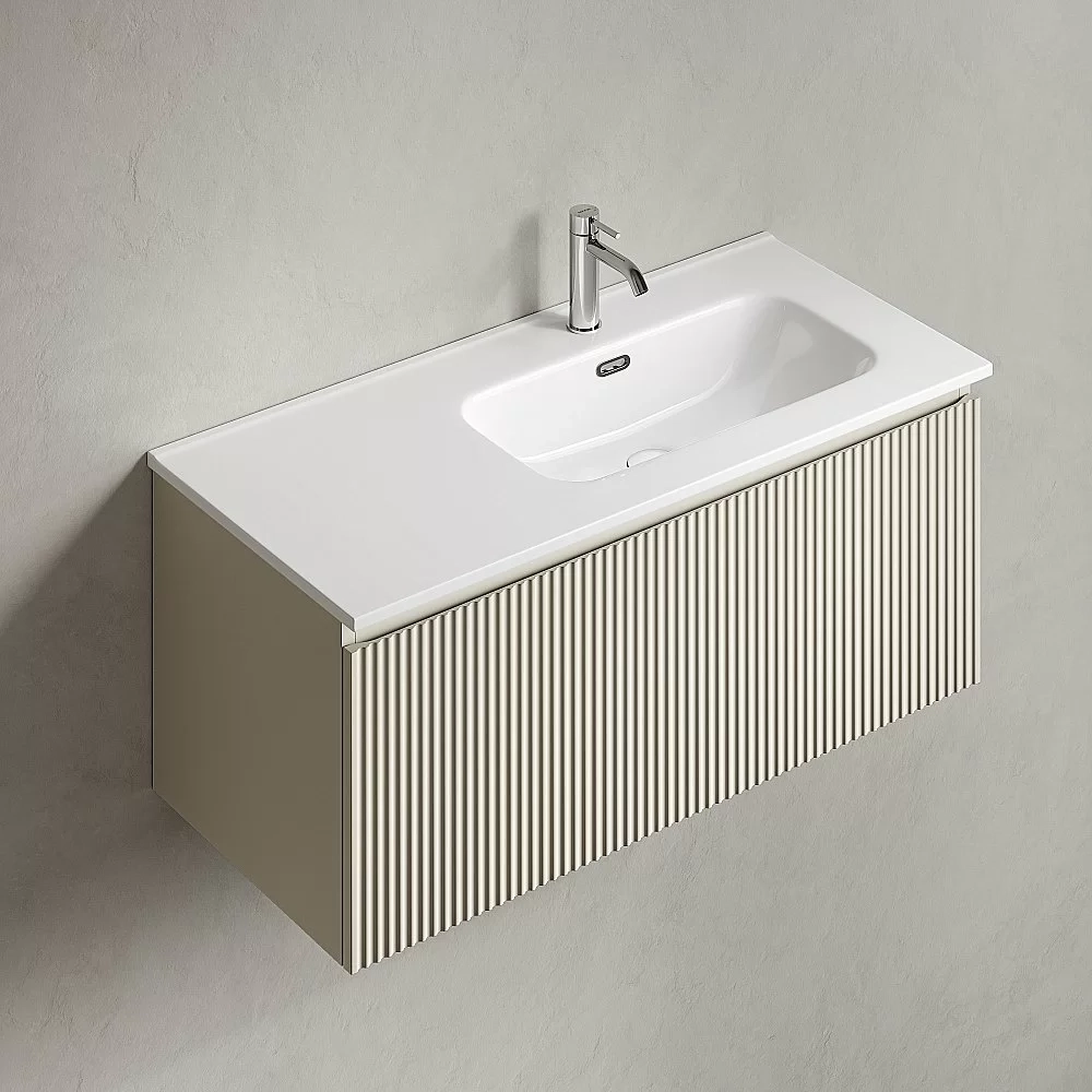 Тумба с раковиной Sancos Snob R 1.0 SNR1.0100LCE/SNR1.0100RCE Beige Soft