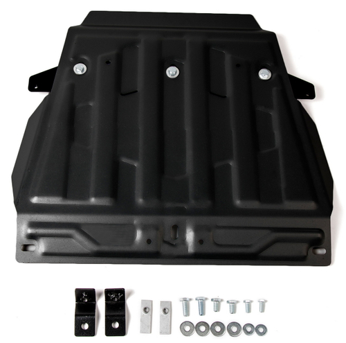 Защита картера АвтоБроня (часть 1) для Lexus LX III (V - 5.7) 2007-2015/Lexus LX III рестайлинг (V - 4.5D; 5.7) 2015-н.в./Toyota Land Cruiser 200 (V - 4.5D; 4.7) 2007-2012/Toyota Land Cruiser 200 рестайлинг (V - 4.5D) 2012-2015/Toyota Land Cruiser 200 рестайлинг (V - 4.5D; 4.6) 2015-2021, штампованная, сталь 1.8 мм, с крепежом, 111.05713.3