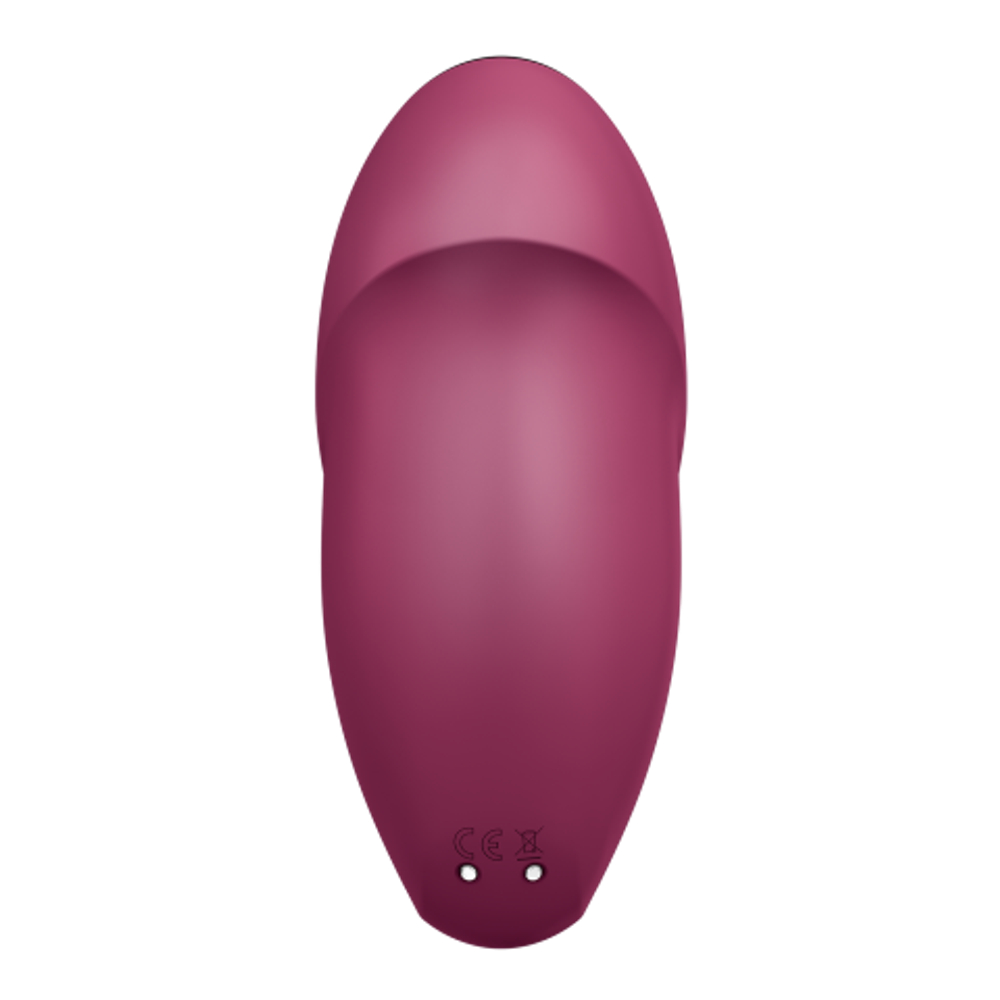 Клиторальный стимулятор с вибрацией Satisfyer Tap&Climax 1 бордовый