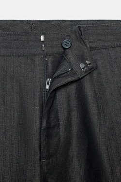 ZARA БРЮКИ В ПОЛОСКУ — ZW COLLECTION, СЕРЫЙ МЕЛАНЖ