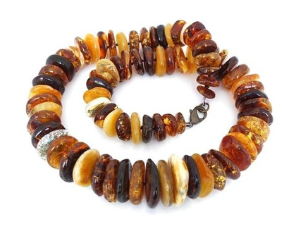 Бусы из янтаря диски эксклюзив 60 см