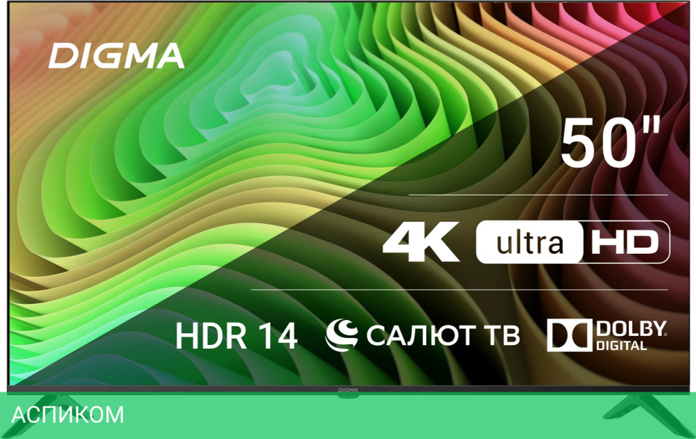 Телевизор Digma DM-LED50UBB40 черный