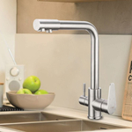 Смеситель для кухни, Frap, с картриджем, подкл к фильтр, нерж, F4348