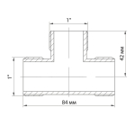 Тройник 1'' нар/нар/нар VRT® никель