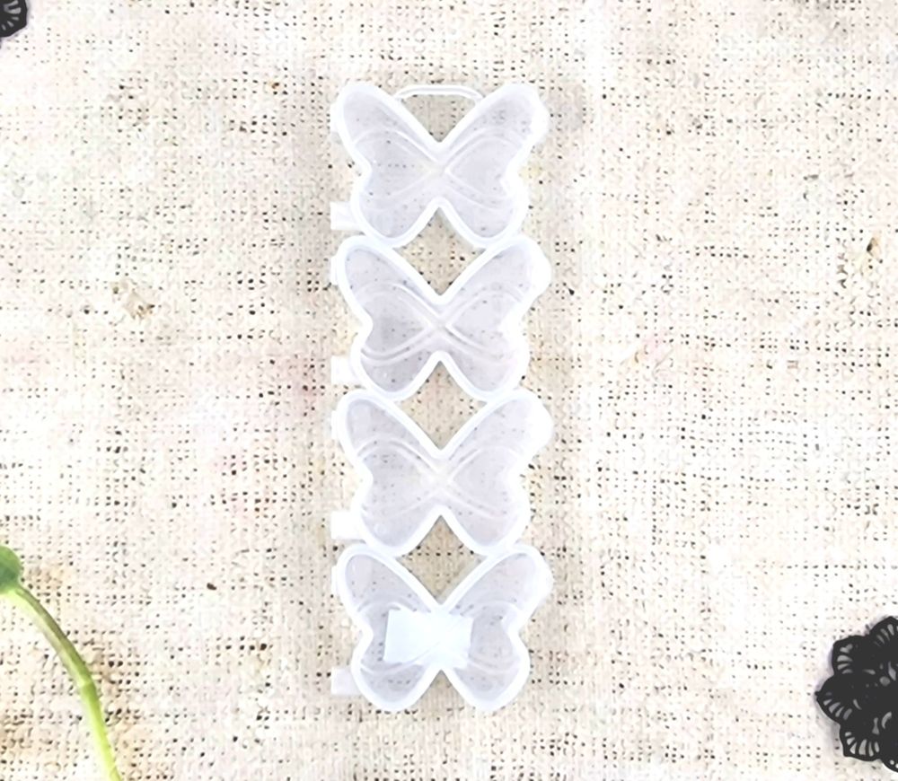 Контейнер для бисера &quot;Бабочка&quot;, 4 секции, р. 18x6 cм