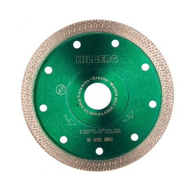 Диск алмазный отрезной 125*22,23 Hilberg Турбо ультратонкий 5-тип HM602