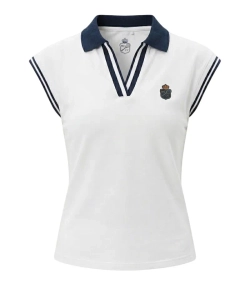 Женское поло Monte-Carlo Country Club MCCC V-Neck - white
