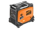 Генератор бензиновый инверторный Carver PPG-6600ISE ( 5,5 кВт, бак 11 л, электростартер, DOUBLE USB QC 2.0/3.0, дисплей, рукоятки + колеса) / бензогенератор / для автономного снабжения