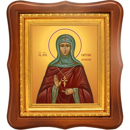 Харитина Литовская, Новгородская преподобная княжна. Икона на холсте.