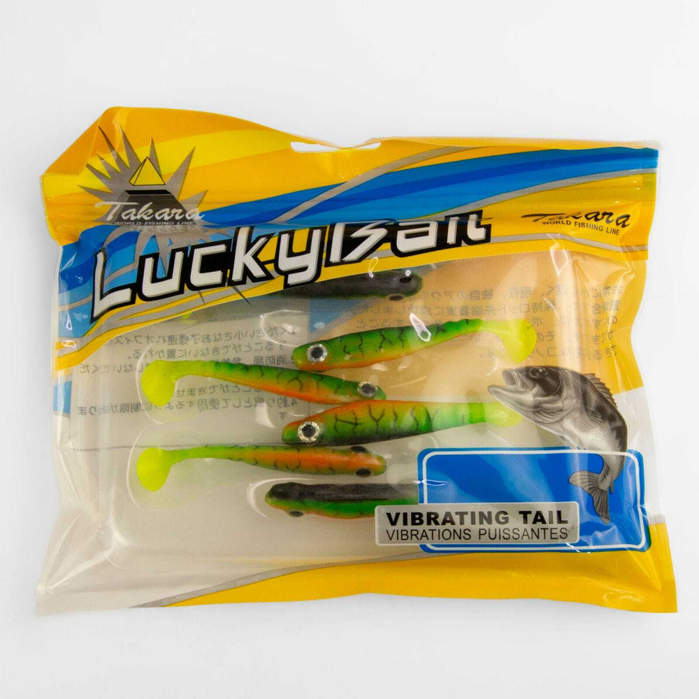 Твистер Takara LuckyBait 5107, 7.5см, 3.6гр (6шт/уп)