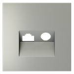 Накладка для розетки TV+RJ45 кат. 6, S70 (сталь)