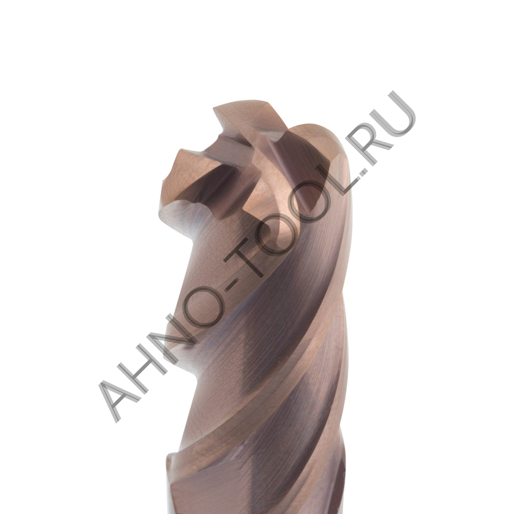 Фреза твердосплавная радиусная  12мм (L=75, l=30, хв=12) Z4 35° по стали, нерж., чугуну, с радиусной