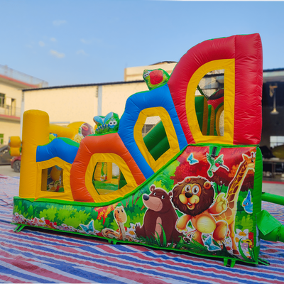 Коммерческий надувной батут «Друзья-зверята», 4*4*3 м