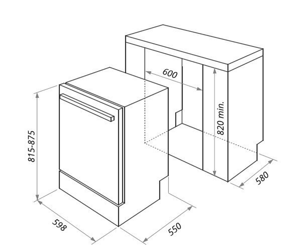 Встраиваемая посудомоечная машина HOMSair DW65L