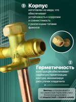 Вентиль для кондиционера FC-603, присоединительный размер 3/8"