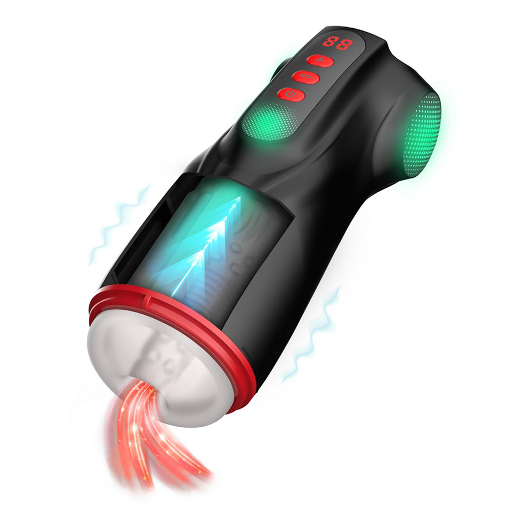 Интерактивный вибромастурбатор с функциями вакуума и подсветки Теневая грешница ворона Masturs Raven Shadow Sinner Multi Function Masturbator