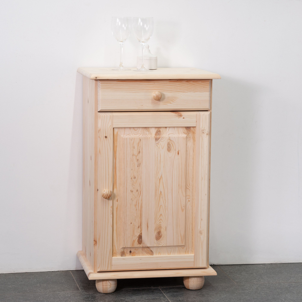 Тумба, 48х39х81, Лена, однодверная, из массива дерева, с ящиком, буфет для кухни, Dipriz