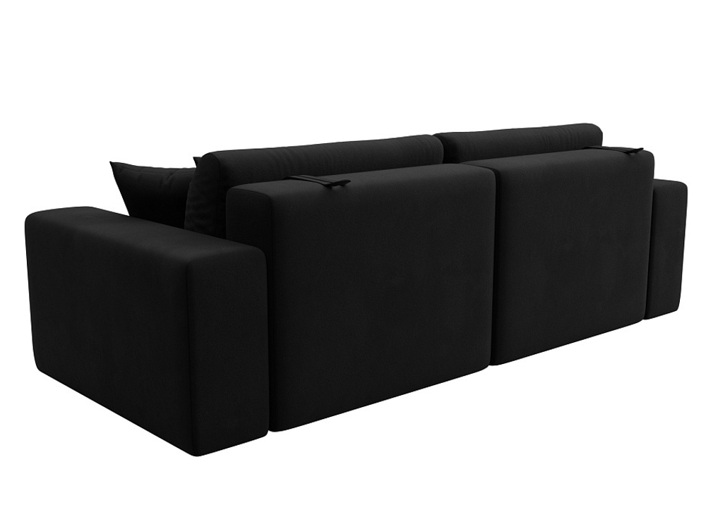 Диван прямой Лига-036 НПБ Классик МИКРОВЕЛЬВЕТ Черный