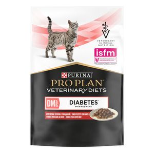Влажный корм для кошек Pro Plan Veterinary Diets DM при диабете с говядиной, 85гр