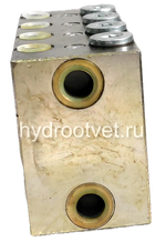 VSL8-D - Питатель для двухлинейных систем смазки с рабочим давлением 400 бар, количество выходов 8, максимальная доза 5 мл/цикл, с фиксированным винтом