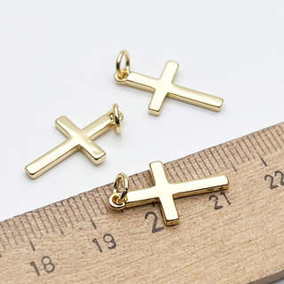 Подвеска Крест, цвет позолота, размер 19*11 мм, цена за 1 шт