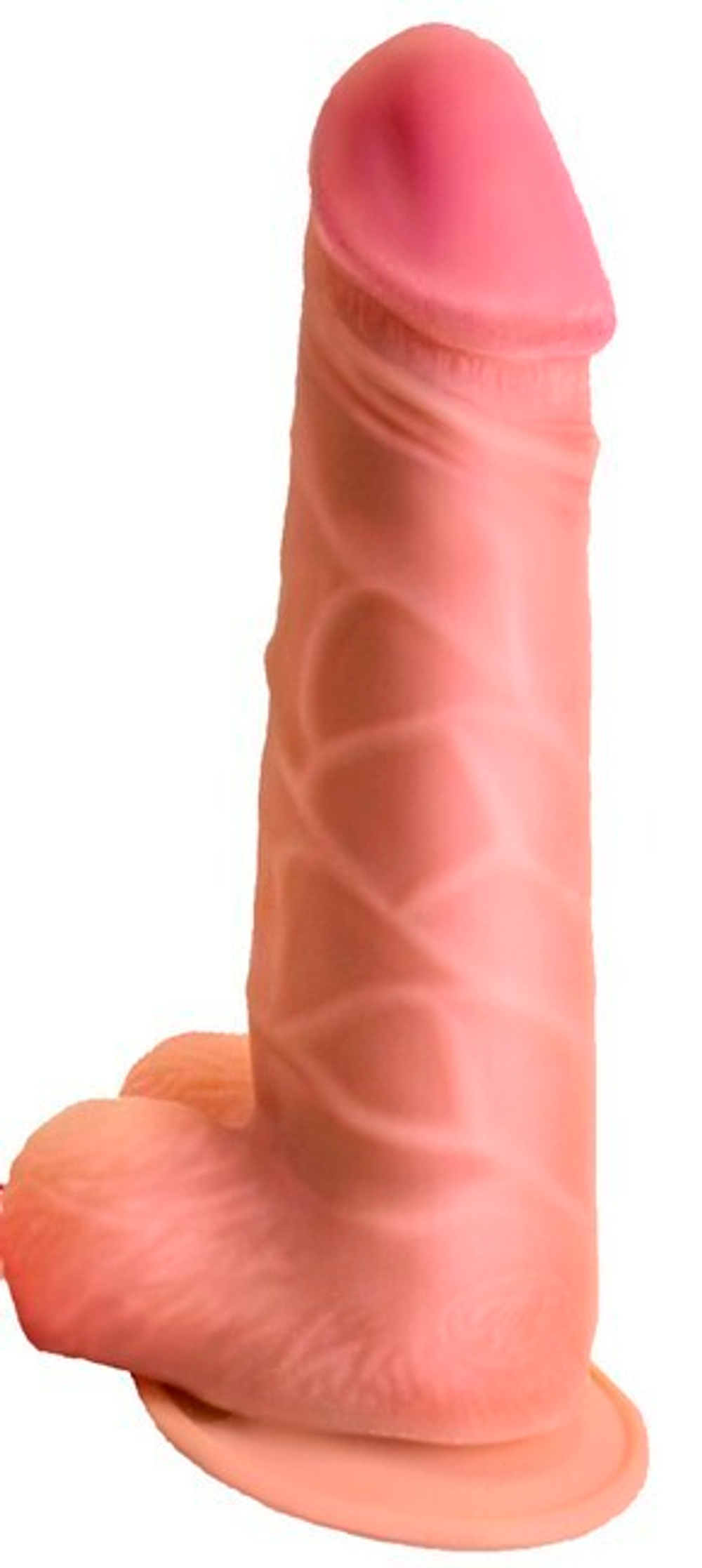 Фаллоимитатор реалистик киберскин-ГИГАНТ на присоске (Цвет: телесный)