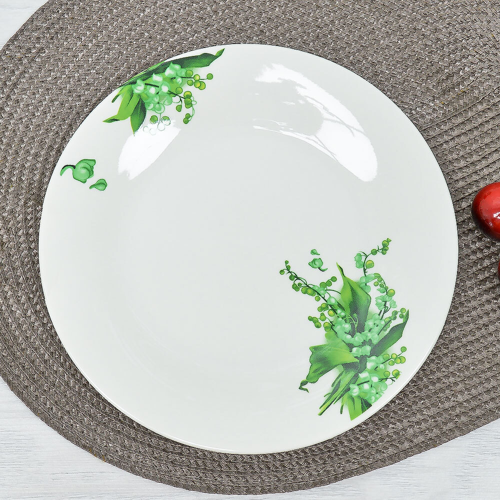 Тарелка десертная 20,5см Ландыши (эконом) (79958)