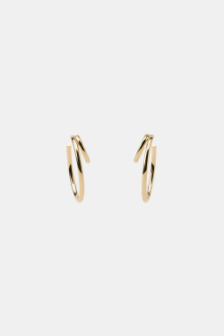 ZARA ДВОЙНЫЕ СЕРЬГИ-КОЛЬЦА, ЗОЛОТИСТЫЙ